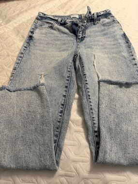 Time and Tru Light Blue Distressed Boyfriend Jeans